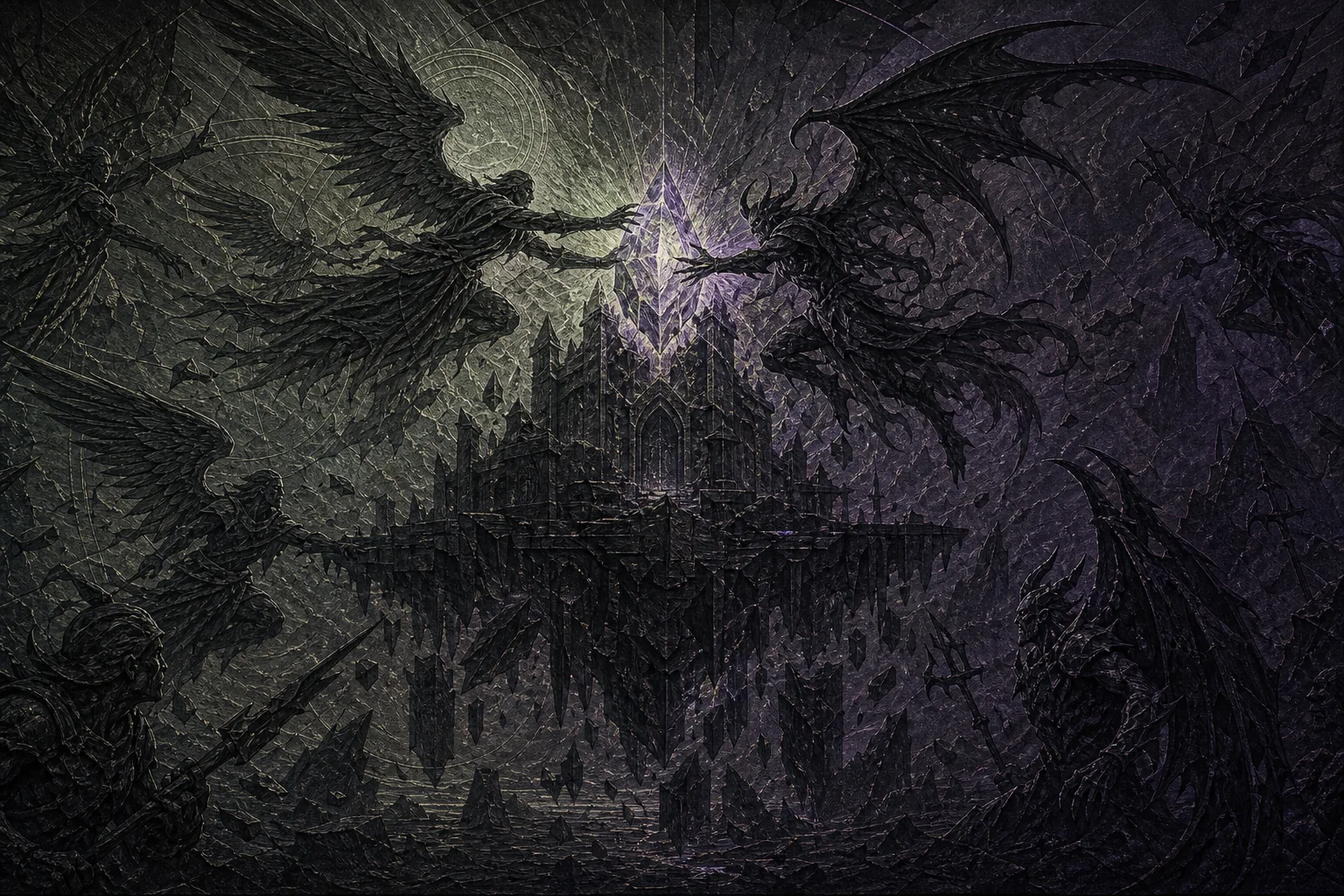 叛逃的天使与恶魔从混沌界夺走世界之石